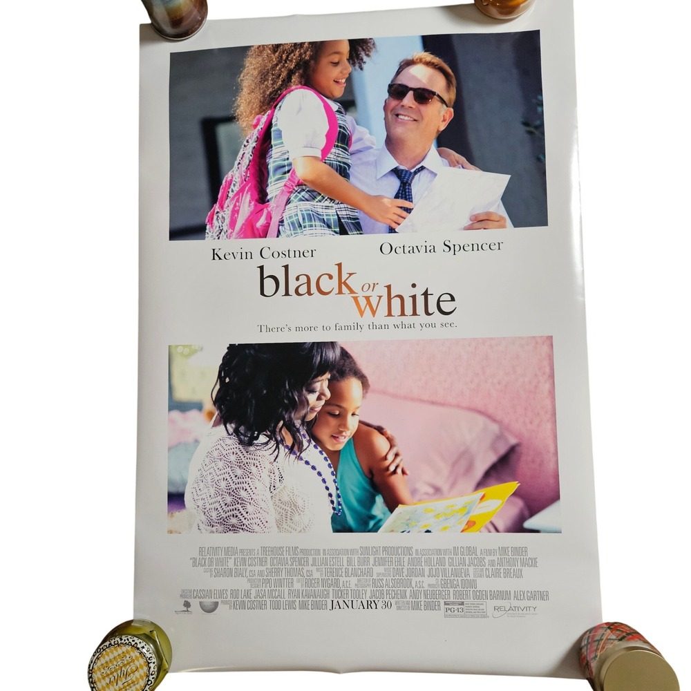 Black or White 2014 Original Movie Poster 27x40 Kevin Costner Octavia Spencer DS